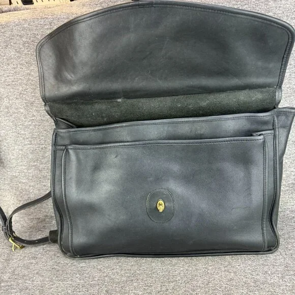 ✅VTG Coach Beekman 5266 Black Leather Briefcase Business Messenger/Laptop Bag - Picture 8 of 16
